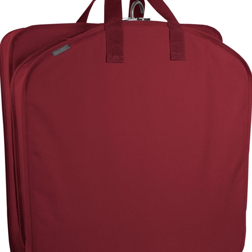 WallyBags 40" Suit Length Garment Bag, Red, 40 inch